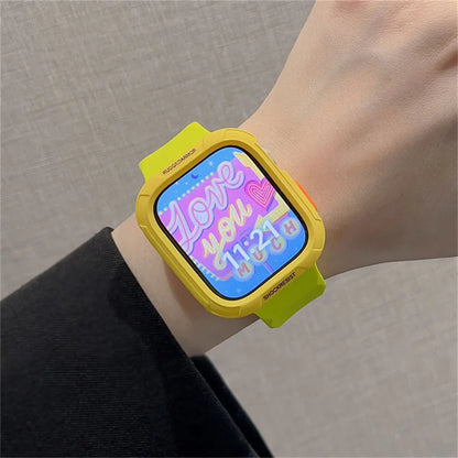 Bracelet en silicone + coque pour Apple Watch Ultra 49mm S11 S10 46mm 42mm 38 40 41 44 45mm, bracelet pour iWatch SE 9 8 7 6 5 4
