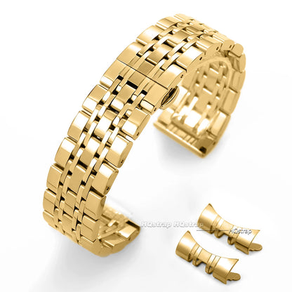 Cinturino per orologio con estremità curva, 14 16 18 19 20 21 22mm, in acciaio inossidabile, in metallo, accessori universali per cinturini di orologi