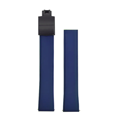 CTS – bracelets de montre FPM en caoutchouc fluoré, 19/20/21/22mm, boucle papillon à dégagement rapide, ceintures de plongée souples unisexes découpées à la taille