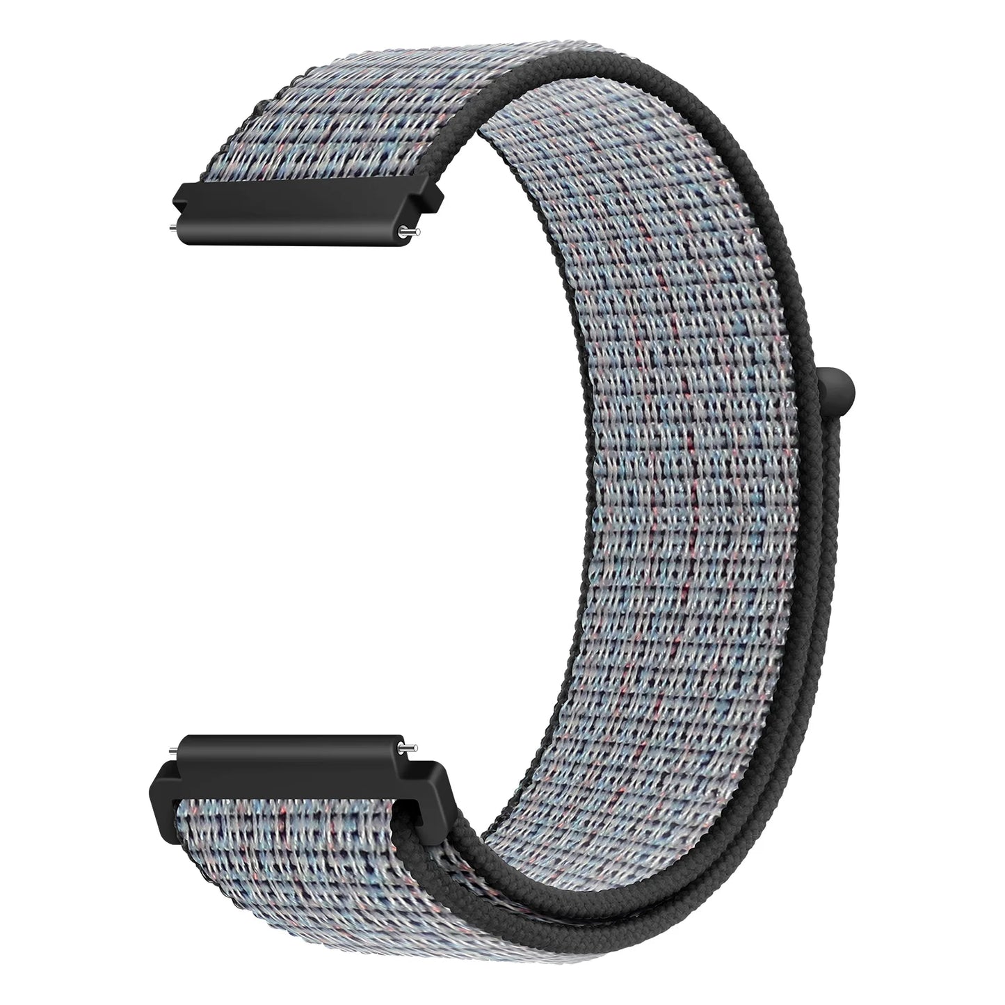 Bracelet à boucle en Nylon pour Amazfit Bip 6/5/GTS 4/3/2/2e/Mini/GTR 42mm/47mm/GTR 4/3 Pro Sport, 20mm/22mm, 2 bandes