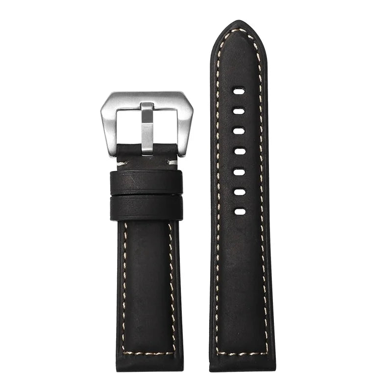 Bracelet de montre en cuir véritable pour Panerai, Compatible avec la série Radiomir Luminor 22/24/24MM