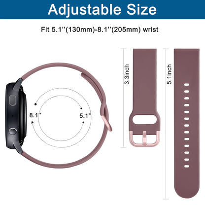 Bracelet 20mm pour Samsung Galaxy Watch 7 6 5 4 40/44mm, pour Galaxy Watch 4 6 Classic/Active 2/5Pro/Watch 3 41mm