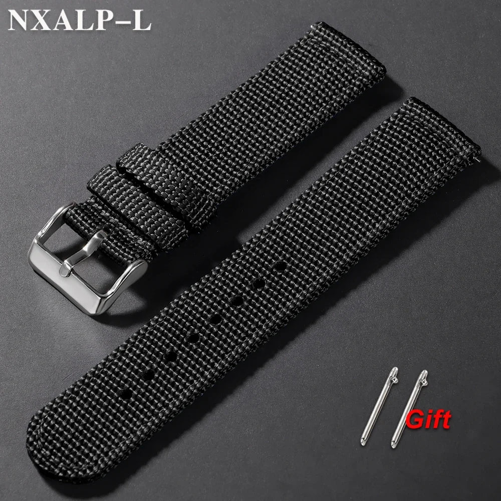 18mm 20mm 22mm 24mm Nylon Sport Watch Strap, Quick Release Woven Bracelet for Men and Women, Universal Military Sport Band