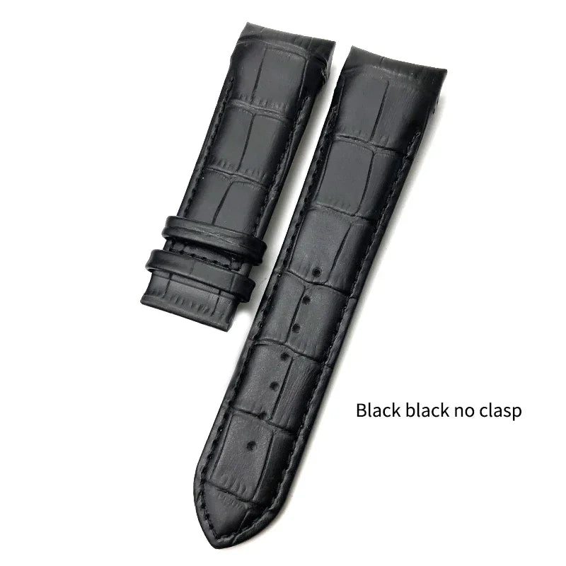 Cinturino per orologio in vera pelle 22mm 23mm 24mm adatto per Tissot T 035617 T035 cinturino in pelle di vacchetta nera fibbia deployante uomo