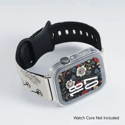 Bracelet + case for Huawei Watch Fit 4 / 4 Pro, TPU protective case, floral sport strap for Huawei Fit 4 4pro 3