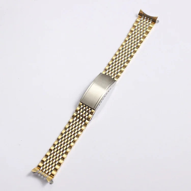 New 18mm 19mm 20mm Solid Rice Bead Stainless Steel Watch Band OMEGA Bracelet