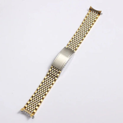 New 18mm 19mm 20mm Solid Rice Bead Stainless Steel Watch Band OMEGA Bracelet