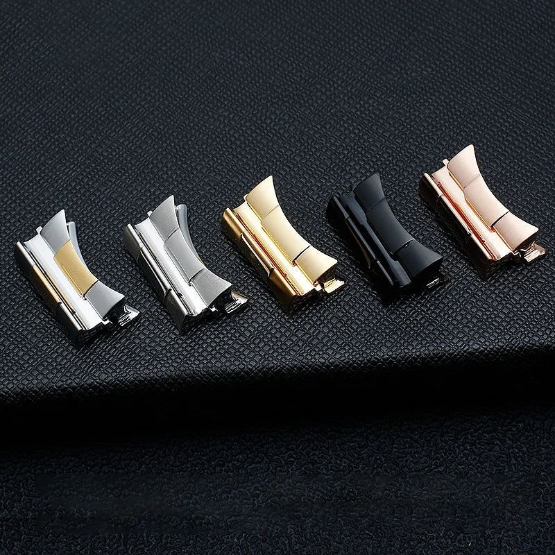 Attacco finale curvo per cinturino di orologio Rolex, cinturino di orologio Submariner, cinturino in gomma o pelle, connessione senza soluzione di continuità, 2 pezzi, 20 mm, 21 mm