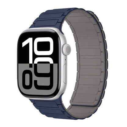 Correa con hebilla magnética para relojes Apple de 46 mm, 44 mm, 40 mm, 45 mm, 41 mm, 42 mm, correa de silicona para iWatch serie 11, 10, 9, 8, 7, 6, SE, Ultra 3