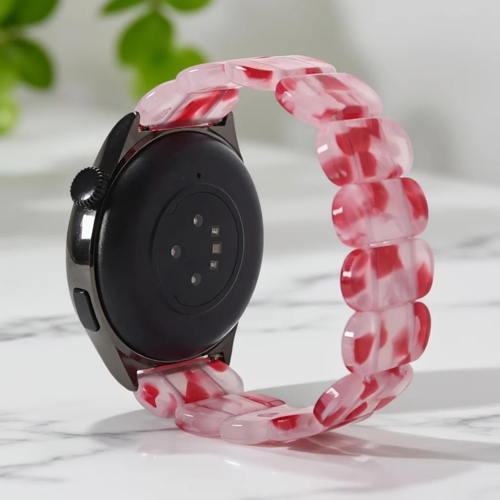 Bracelet en résine pour Samsung Galaxy Watch 7/6/4/5/5 Pro/Classic/Active 2, pour Amazfit GTR/GTS 4/Garmin Venu 4/Venu 3/Huawei Watch