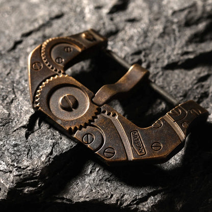 Cinturino per orologio da uomo in bronzo puro, bronzo antico vintage, marrone, cinturino in stile vintage, adatto al bronzo, 24mm