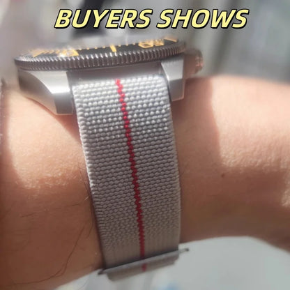 Nylon Watch Strap for Seiko Water Ghost Tudor Samsung, 18mm 20mm 22mm, Universal Men's Sport SmartWatch Band