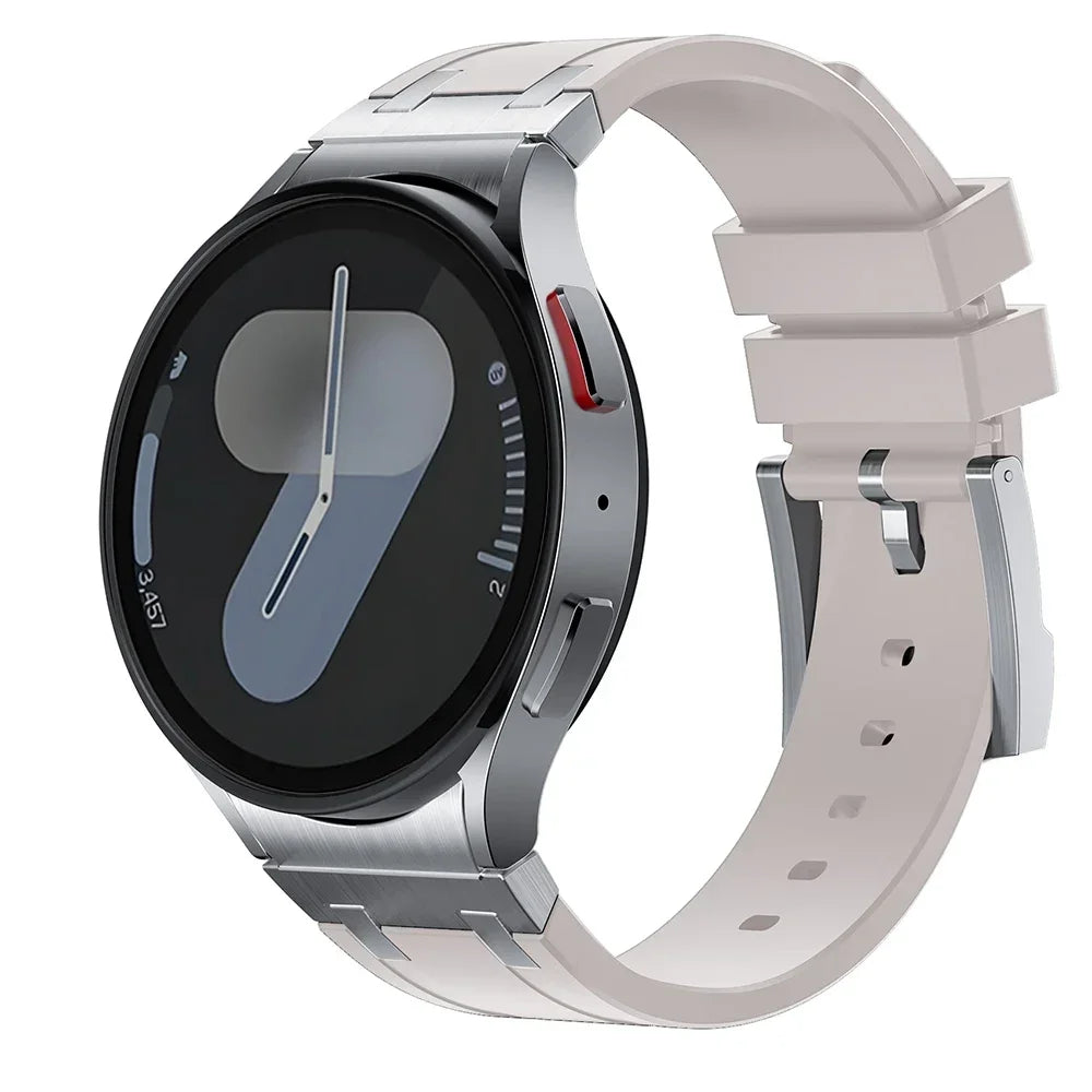 Bracelet de sport en silicone sans interstice pour hommes, compatible Samsung Galaxy Watch 7 40mm 44mm, 6 4 Classic 46 47mm, 42 43mm, 5 Pro 45mm