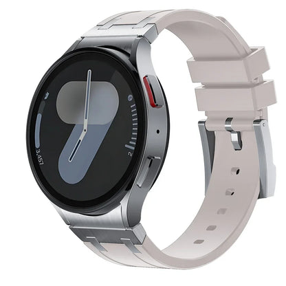 Bracelet de sport en silicone sans interstice pour hommes, compatible Samsung Galaxy Watch 7 40mm 44mm, 6 4 Classic 46 47mm, 42 43mm, 5 Pro 45mm