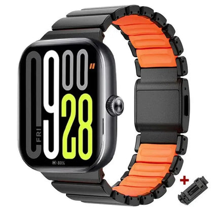 Metal Bracelet for Redmi Watch 6/5/4 3/5Acitve Lite, Alloy Magnetic Buckle Strap