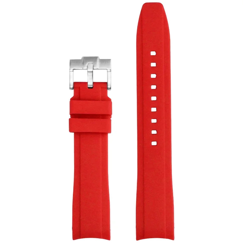 High Resistance Silicone Bracelet for Men and Women, 18/19/20/21/22mm, Universal Curved End, Butterfly Buckle, Watch Strap for Tissot 1853