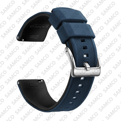 Bracelet de montre en Silicone de qualité supérieure, 18mm 20mm 22mm, à dégagement rapide, en caoutchouc, de remplacement