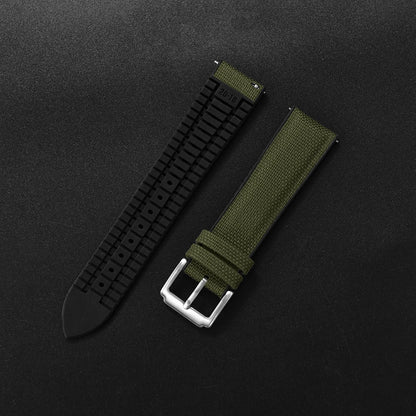 Bracelet en caoutchouc pour tissu voile, nouveau Design, bracelets de montre étanches à dégagement rapide, 18mm 19mm 20mm 21mm 22mm, bracelet en toile et Nylon