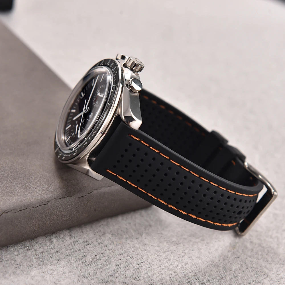 Bracelet de montre sport en silicone à dégagement rapide - Bracelet en caoutchouc souple respirant et imperméable, ajustement universel 18 mm 20 mm 22 mm pour hommes et femmes
