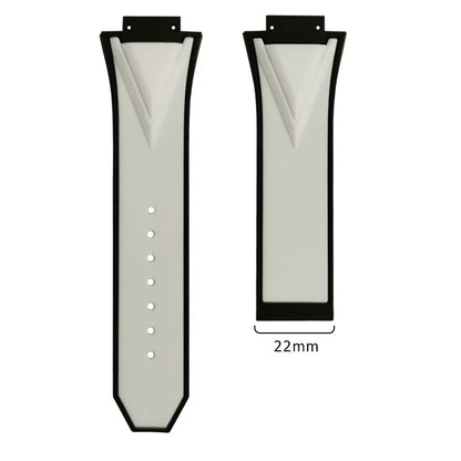 High-quality Natural Rubber Watch Strap, 29mm 17mm, for Hublot 45mm Big Bang 418 Sang Bleu II, Silicone Watchband, Folding Buckle