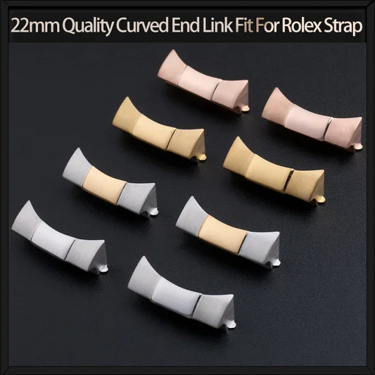 Maglia curva di qualità da 22 mm, adatta per bracciale Rolex Deepsea Sea-Dweller Sky Dweller, accessori per bracciale di orologio in acciaio inossidabile