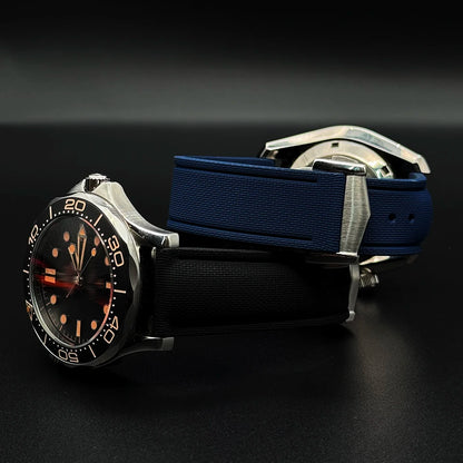 OZE Bracelet montre Caoutchouc Siliconé Premium - Motif Tissu - Boucle déployante