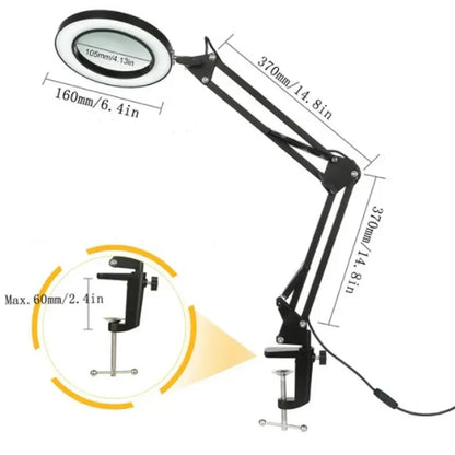 72 LED 8X/10X NEW Bright USB Magnifier 3 Colors LED Magnifier for Soldering Iron Repair/Table Lamp/Skincare Beauty