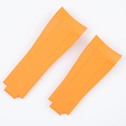 Soft FKM Fluoro Rubber Watch Strap, 20mm, for Rolex, for Submariner GMT OYSTERFLEX Daytona, with Glidelock Clasp
