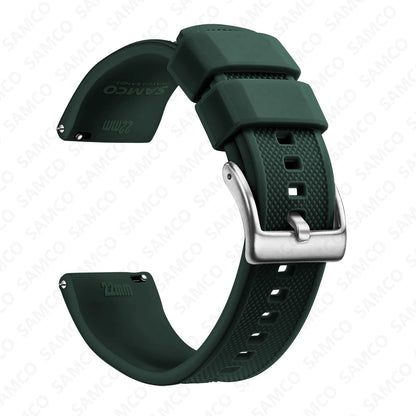 Bracelet de montre en Silicone de qualité supérieure, 18mm 20mm 22mm, à dégagement rapide, en caoutchouc, de remplacement