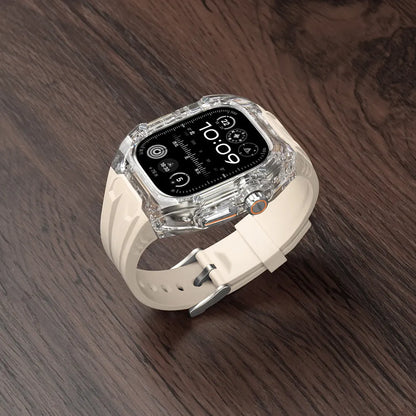 Modification Kit for Apple Watch Ultra 2 10 9 8 7 6 5 4, Sport Silicone Strap + Case for IWatch 44mm 45mm 46mm 49mm