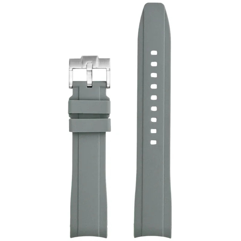 High Resistance Silicone Bracelet for Men and Women, 18/19/20/21/22mm, Universal Curved End, Butterfly Buckle, Watch Strap for Tissot 1853