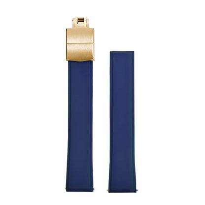 CTS – bracelets de montre FPM en caoutchouc fluoré, 19/20/21/22mm, boucle papillon à dégagement rapide, ceintures de plongée souples unisexes découpées à la taille