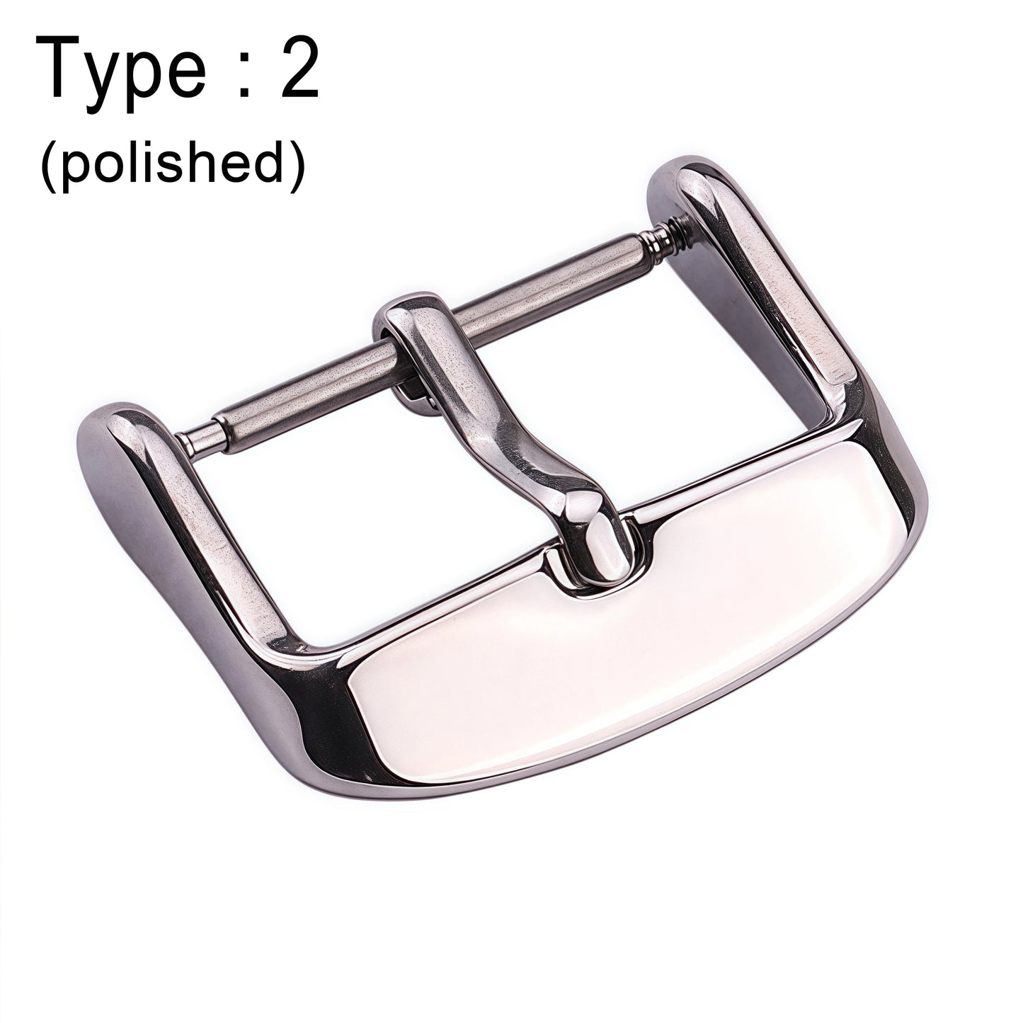 Stainless Steel Watch Buckle, Multiple Styles, 16 to 24mm, Silver Replacement Clasp for Men's Watch Straps