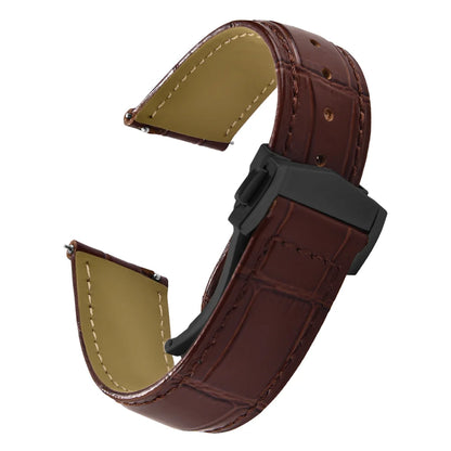 Bracelet en cuir d'origine pour montre Omega Speed Seamaster, 19mm, 20mm, 21mm, 22mm, fermoir déployant, bracelet en cuir à dégagement rapide en bambou pour hommes