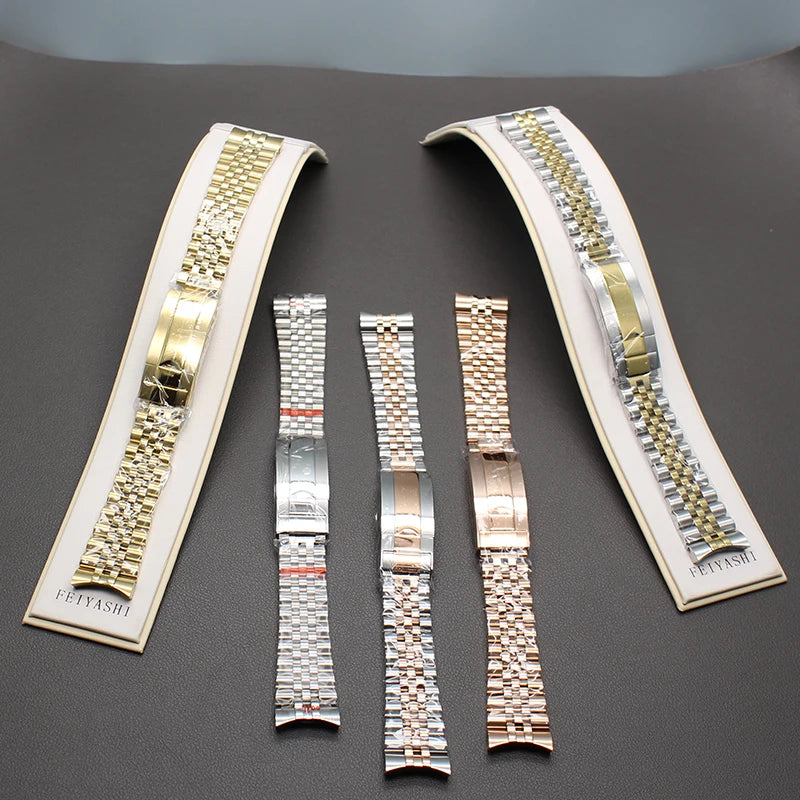 Bracciale di lusso in acciaio inossidabile, 20mm, per Datejust Air King Oyster SUB GMT, cinturino di ricambio da uomo stile Jubilee