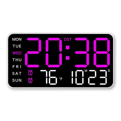 Horloge murale numérique à température, affichage LED, USB/batterie DST, grande Table, réveil pour salon, chambre à coucher, décorations de maison