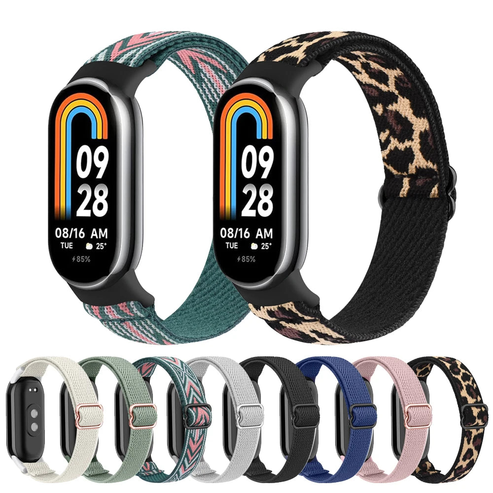 Bracelet en Nylon élastique pour Xiaomi Smart Band 10 9 8 bandes de remplacement pour Xiaomi Smart Band 9 8 Correa Bracelet accessoire