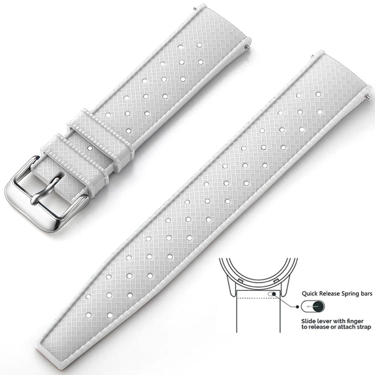 Bracelet de montre en Silicone Tropical bracelet de montre à dégagement rapide 18mm 20mm 22mm bracelet de montre intelligente Tropic en caoutchouc pour Oris Seiko Citizen