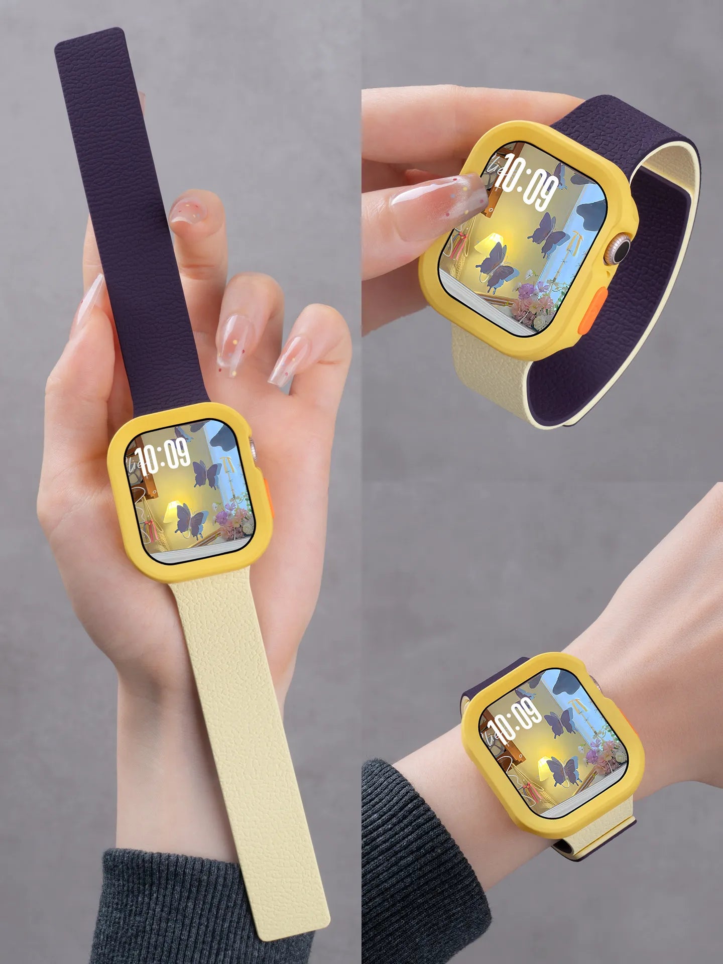 Magnetic Bracelet + Full Protection Case for Apple Watch Series 11 10 9 8 Ultra 2 SE3, Strap for Apple Watch 49 46 44 45 42 38 40mm