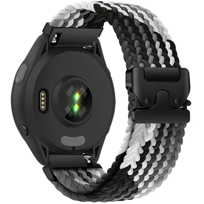 Bracelet à boucle tressée pour Garmin Forerunner 965 970 265 165 570, boucle de Parachute, bracelet de montre en Nylon Garmin Venu 4/3/2 Active 6-5