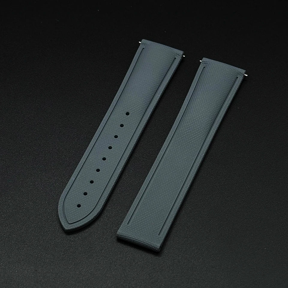 OZE Bracelet montre Caoutchouc Siliconé Premium - Motif Tissu - Boucle déployante