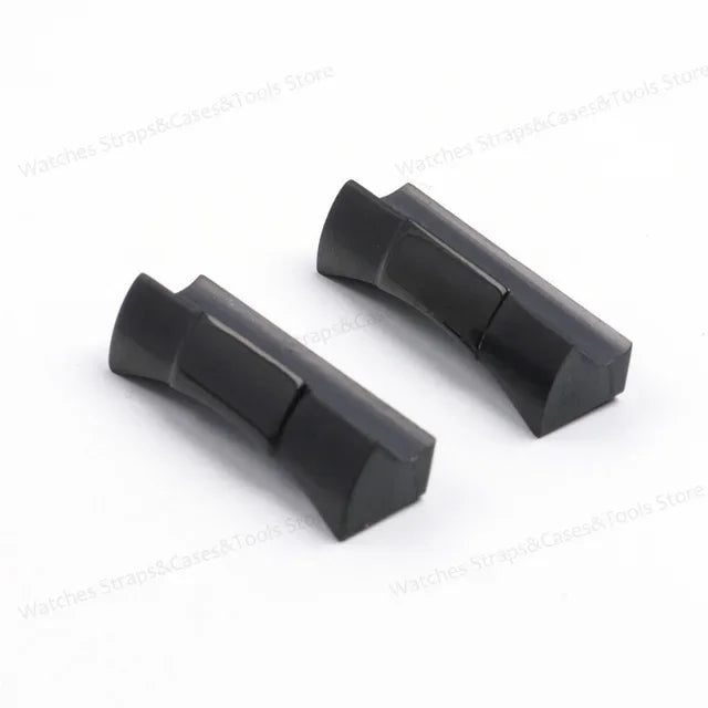20mm Curved End Link for Rolex Watch Band Submariner Watch Strap Rubber Leather Strap Seamless Metal Connection 2PCS