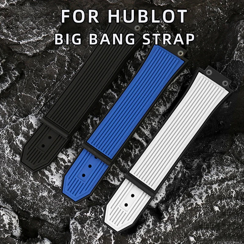 Bracelet de montre étanche en Silicone pour hommes, 27x17mm, pour HUBLOT BIG BANG, accessoires de montre avec outil, chaîne de Bracelet en caoutchouc