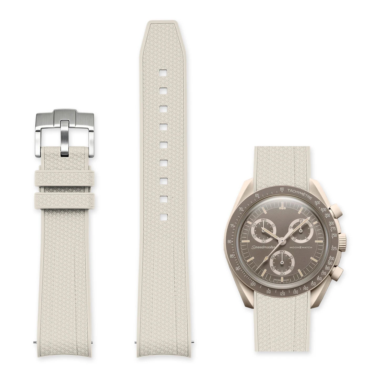 Cinturino per orologio a sgancio rapido per Omega x Swatch, cinturino curvo da 20mm, Speedmaster MoonSwatch Planet Snoopy, cinturino in gomma