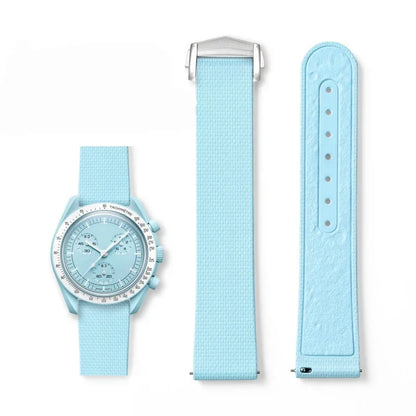 20mm Soft FKM Rubber Watch Strap, New, for Omega, Quick Release Bracelet for Seamaster, Waterproof Sports Watch Band
