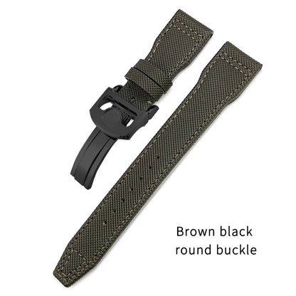Cinturino per orologio in pelle di vitello e nylon, 20mm 21mm 22mm, per IWC BIG Pilot SPITFIRE TOP GUN IW3890 IW3880, nero, verde, blu