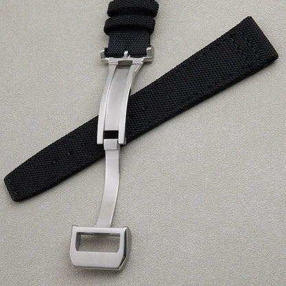 Universal Accessories Canvas and Leather Watch Strap for IWC PILOT Portugal Watch Strap 20mm 21mm 22mm Foldable Strap