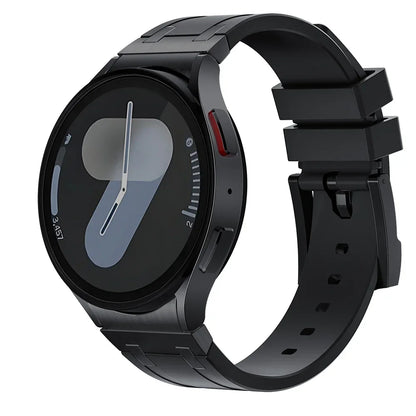 Bracelet de sport en silicone sans interstice pour hommes, compatible Samsung Galaxy Watch 7 40mm 44mm, 6 4 Classic 46 47mm, 42 43mm, 5 Pro 45mm