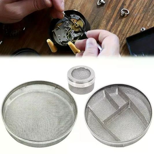 Panier en maille d'acier inoxydable pour nettoyeur à ultrasons, multi-tailles pour montres, bijoux et lunettes