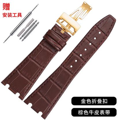 Bracelet de montre en cuir véritable pour Audemars Piguet Royal Oak Offshore AP 15400/15500/26331, Bracelet de remplacement pour hommes et femmes, 26mm